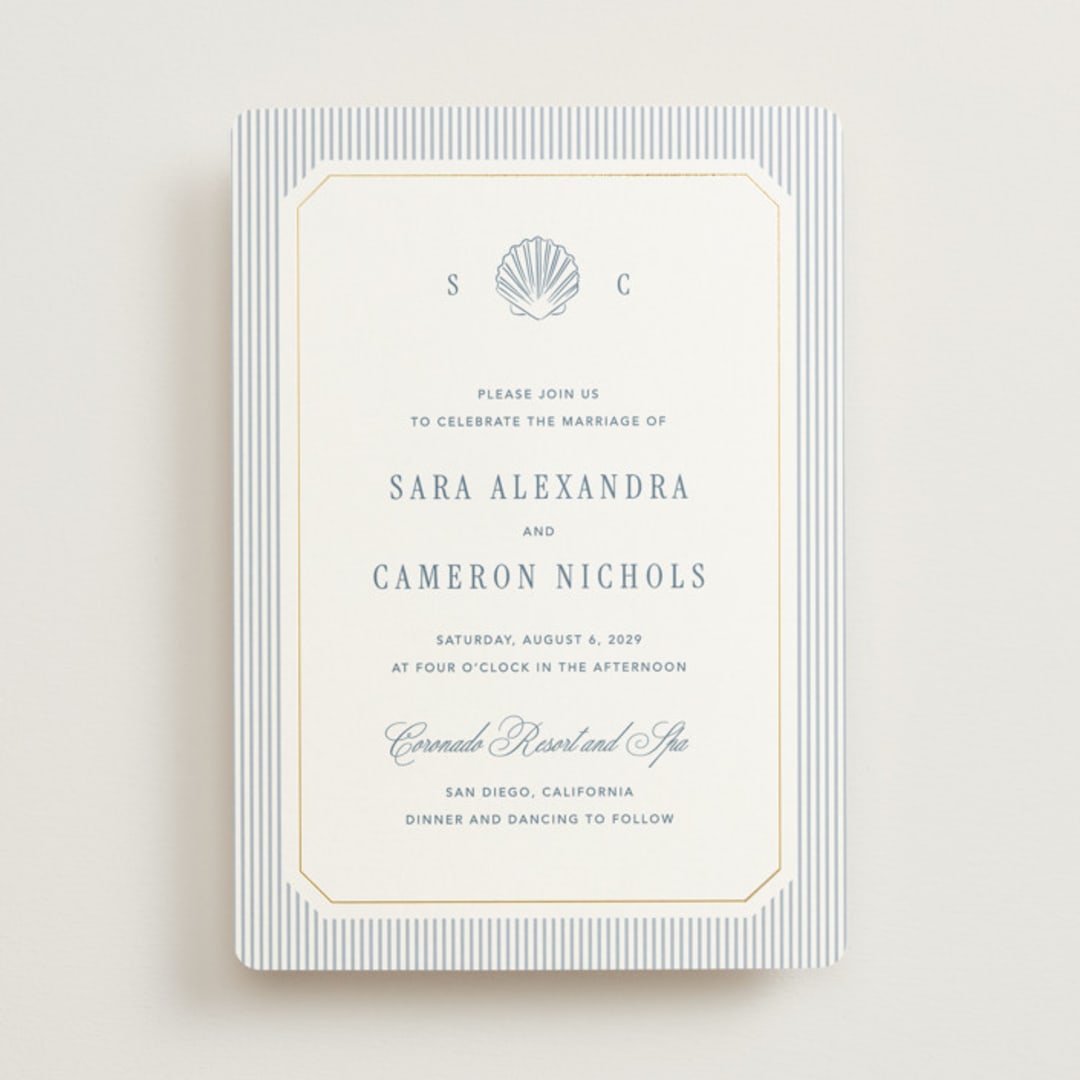 "Seashore" - Wedding Invitations in Coast by Kelly Schmidt - Front