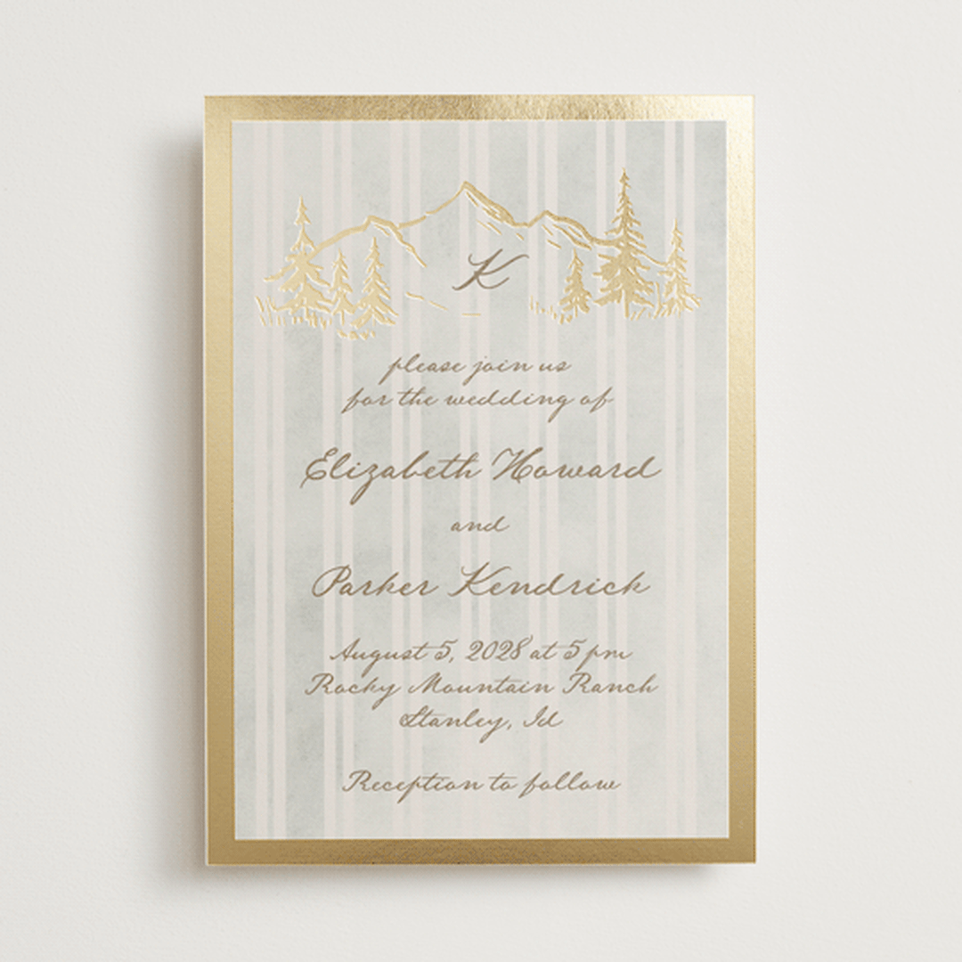 "Mountain Love" - Wedding Invitations in Dew by Petra Kern - Front