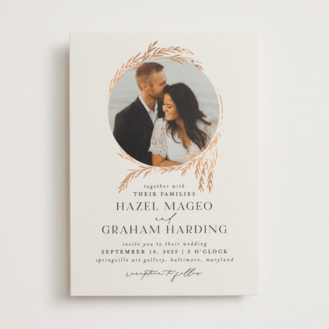 "Locket" - Wedding Invitations in Pearl by Erin L. Wilson - Front