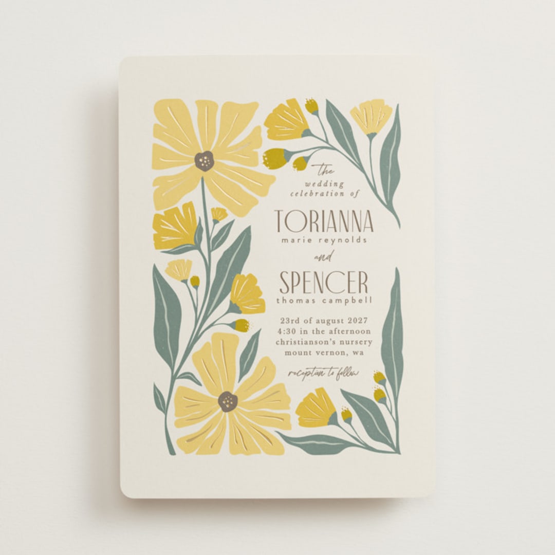 "storybook garden" - Wedding Invitations in Buttercup by Karidy Walker - Front
