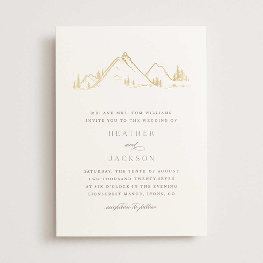 "Colorado" - Wedding Invitations in Earth by Mansi Verma - Front