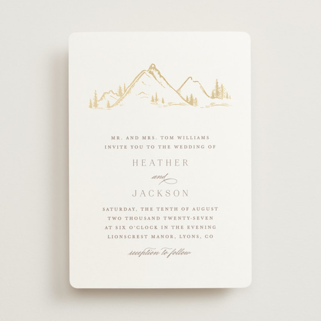 "Colorado" - Wedding Invitations in Earth by Mansi Verma - Front