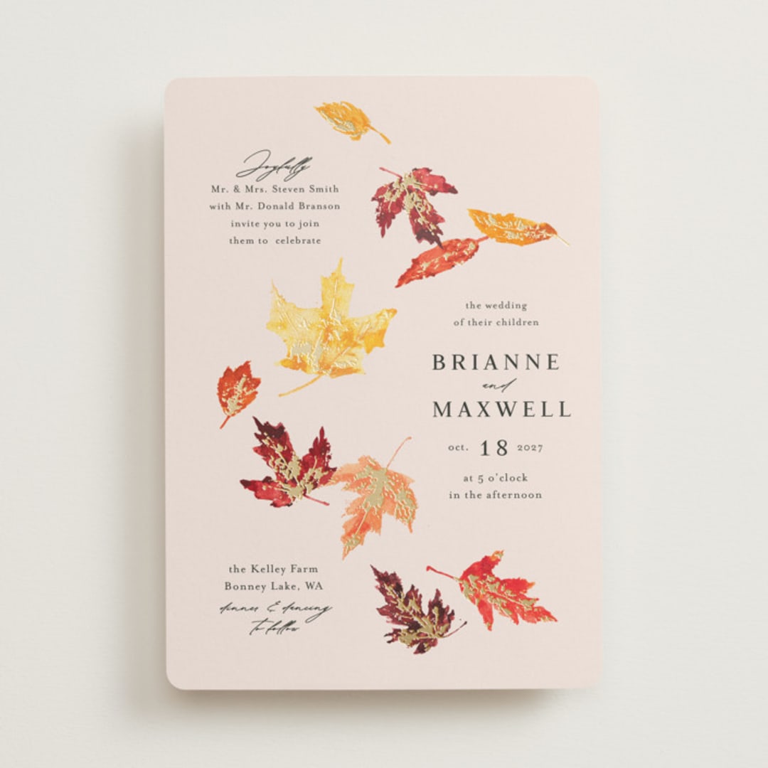 "Autumn Leafs" - Wedding Invitations in Autumn by Itsy Belle Studio - Front