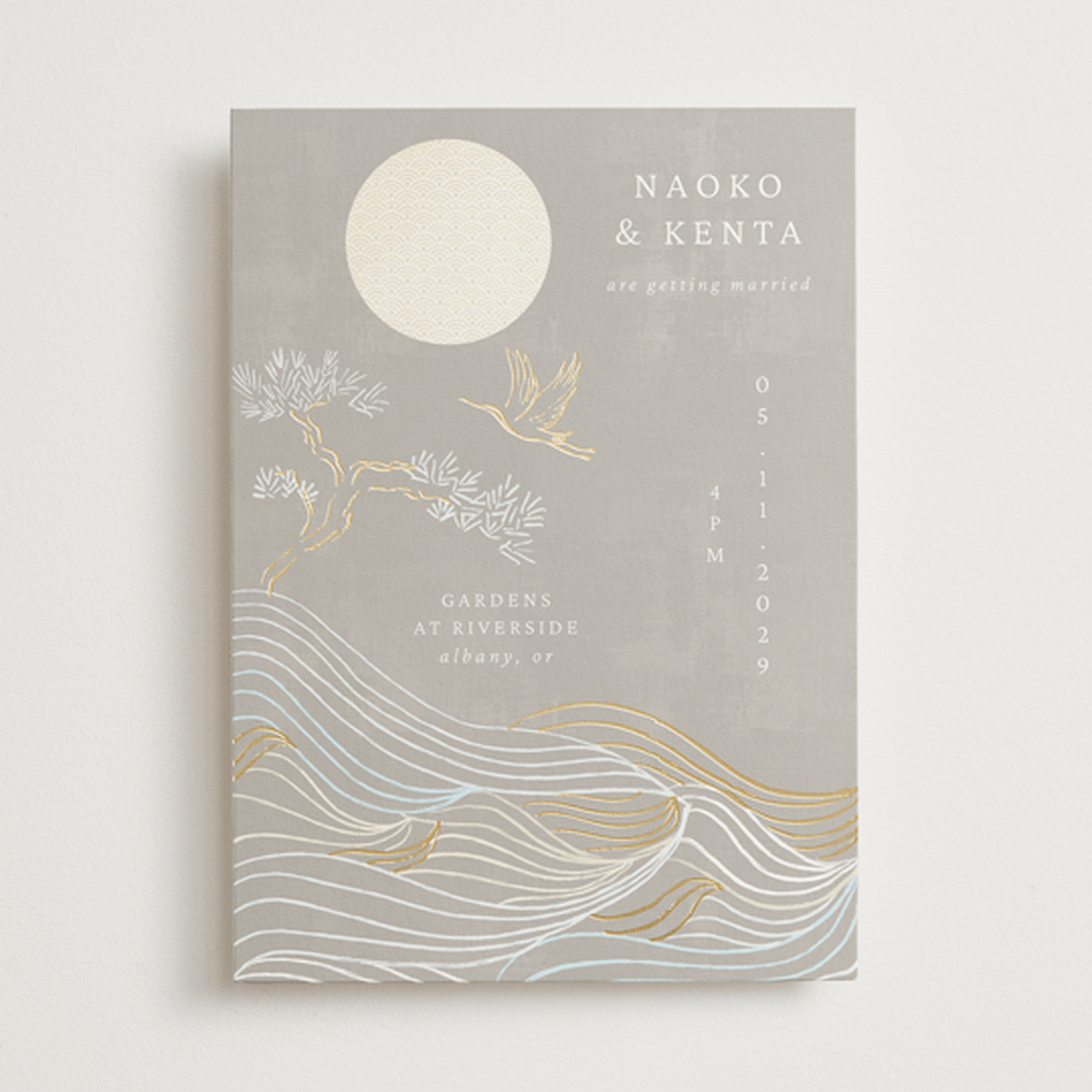 "Asahi" - Wedding Invitations in Ash by Jelena Vuletic - Front