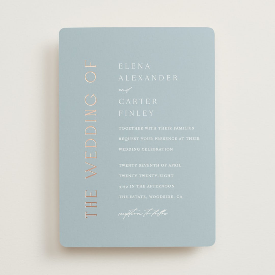"Gilded Edge" - Wedding Invitations in Provincial by Angela Thompson - Front