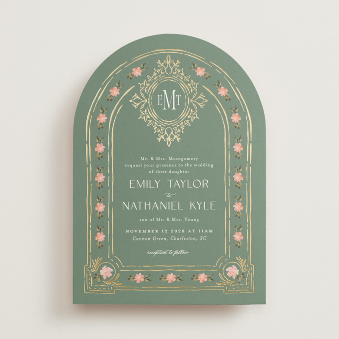 "Princess" - Wedding Invitations in Pine by Claudia Orengo - Front