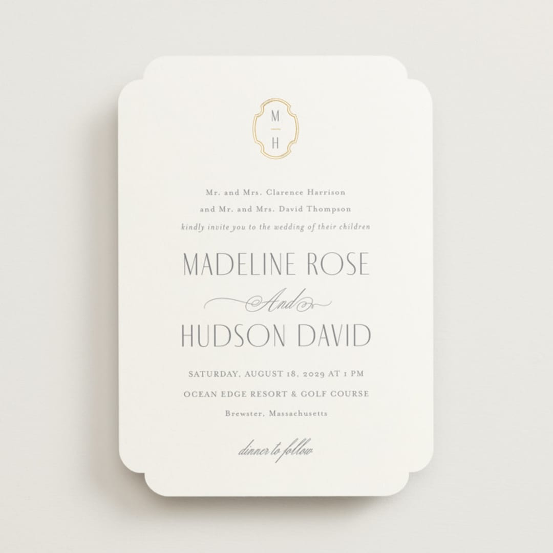 "Monatuk" - Wedding Invitations in Fog by Ashlee Townsend - Front