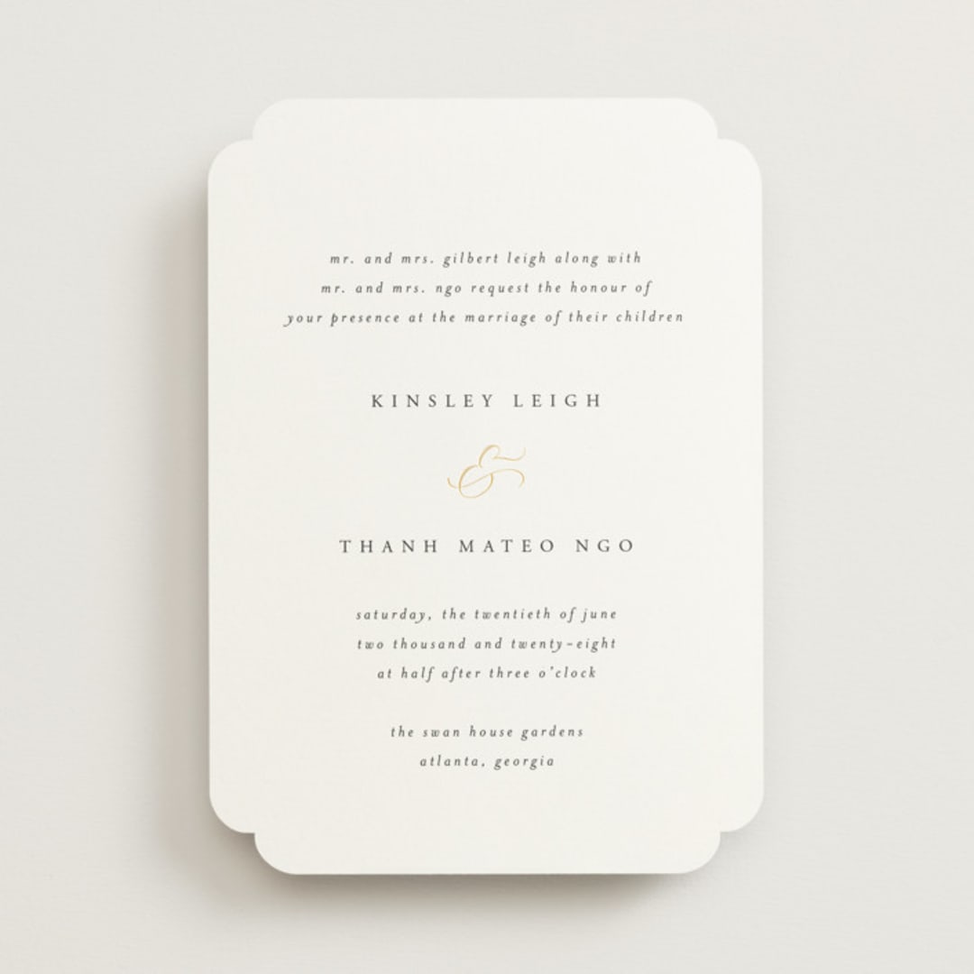 "You & Me" - Wedding Invitations in Classique by Design Lotus - Front