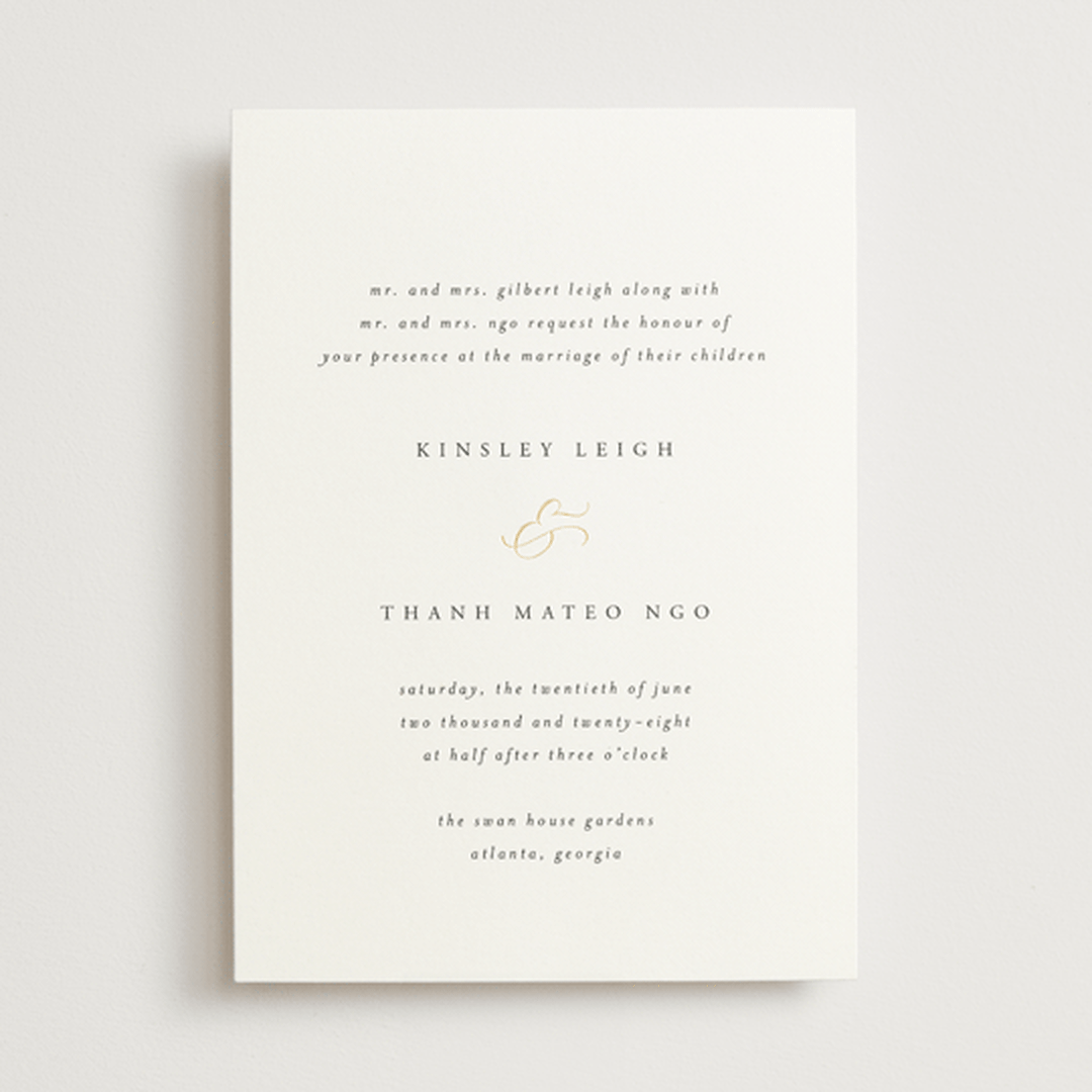 "You & Me" - Wedding Invitations in Classique by Design Lotus - Front