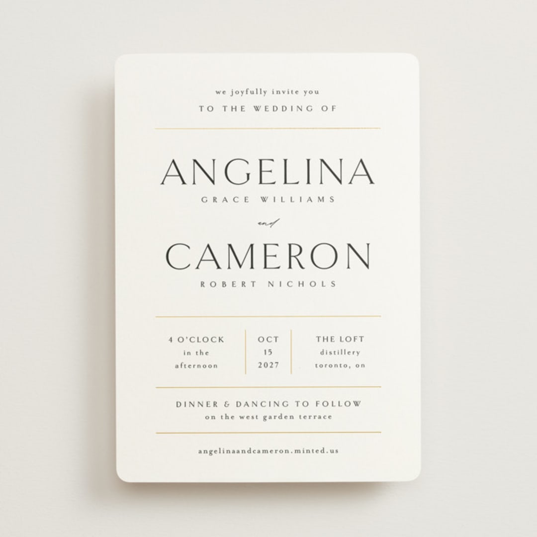 "Sophisticate" - Wedding Invitations in Silk by Kelly Schmidt - Front