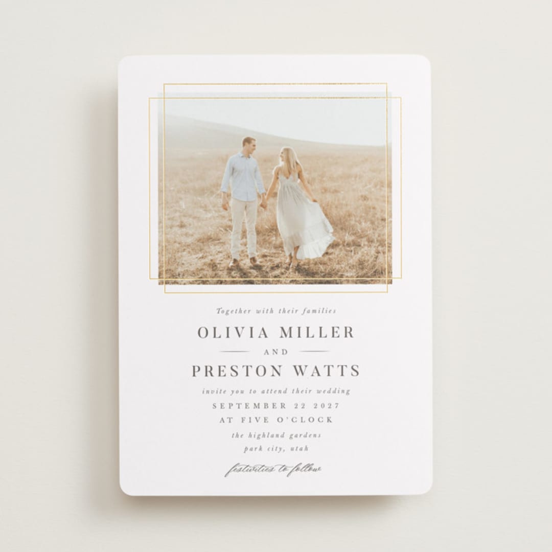 "Regent" - Wedding Invitations in Opal by Robert and Stella - Front