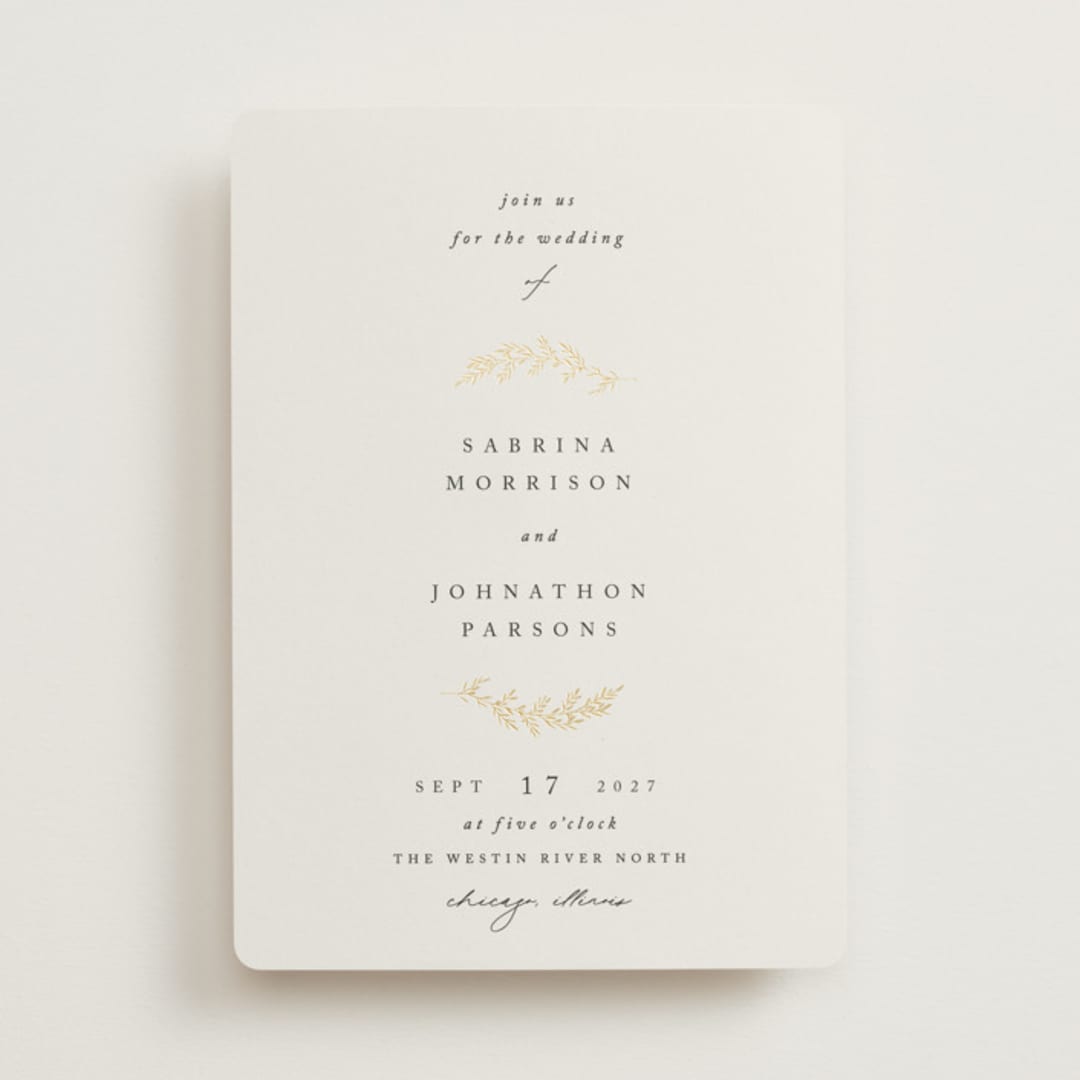 "To Hold" - Wedding Invitations in Ivory by Carolyn Nicks - Front