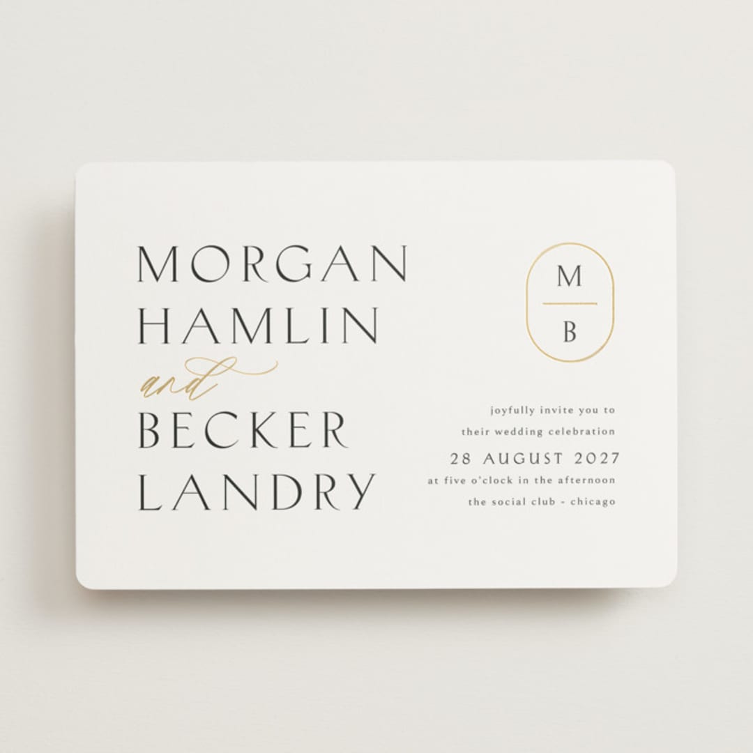 "Postcard" - Wedding Invitations in Snow by Kaydi Bishop - Front