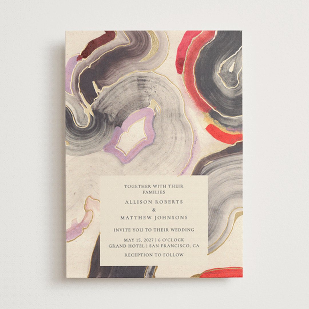 "Agate" - Wedding Invitations in Gem by Sumak Studio - Front