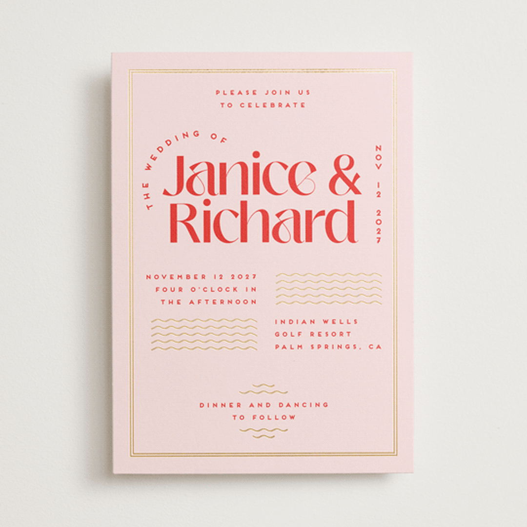 "News!" - Wedding Invitations in Strawberry by Claudia Orengo - Front