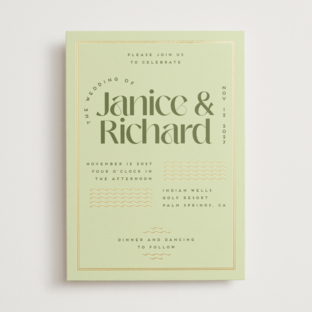 "News!" - Wedding Invitations in Kiwi by Claudia Orengo - Front