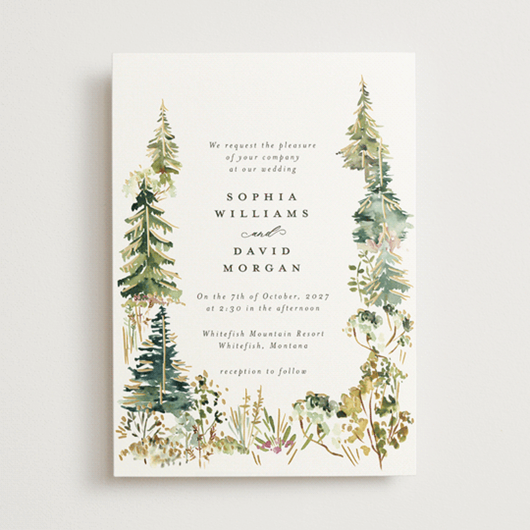 "Great Outdoors" - Wedding Invitations in Forest by Petra Kern - Front