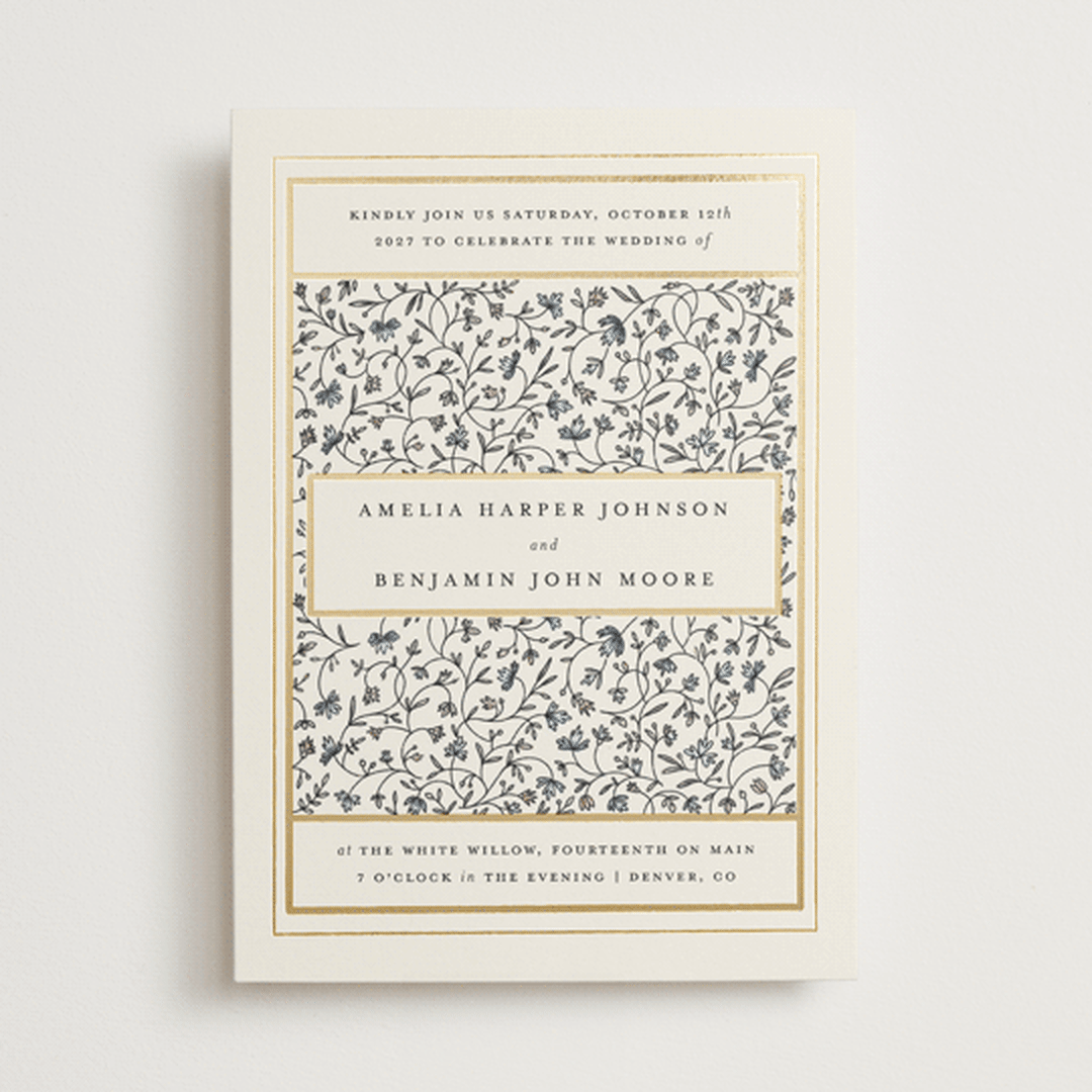 "Hansen" - Wedding Invitations in Almond by Stephanie Hawkes - Front