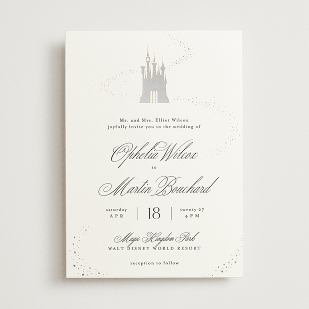 "Disney's Cinderella Castle" - Wedding Invitations in Magic by Kelly Schmidt - Front