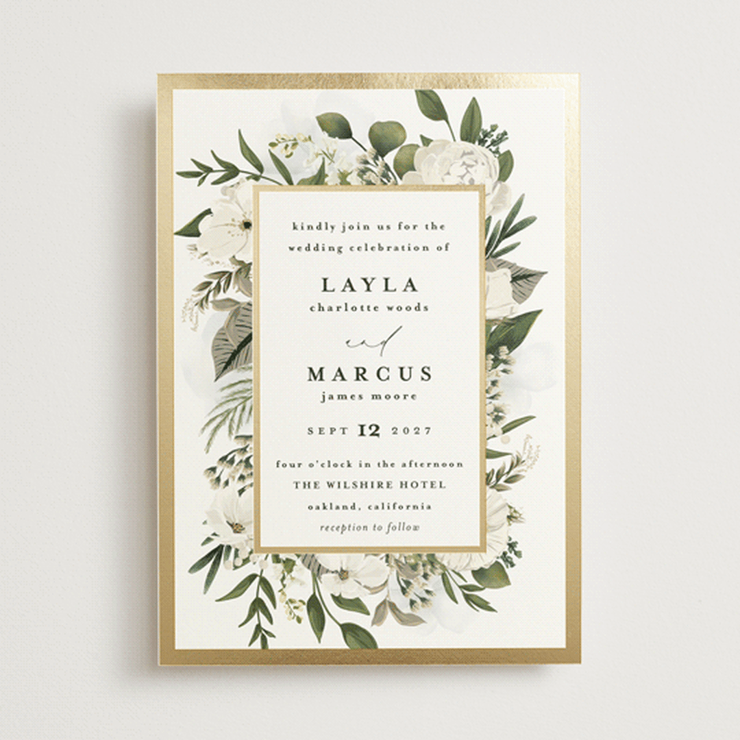 "Classic Love" - Wedding Invitations in Vanilla by Susan Moyal - Front