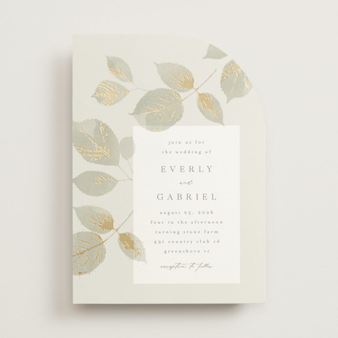 "Sonnet" - Wedding Invitations in Meadow by Kristie Kern - Front