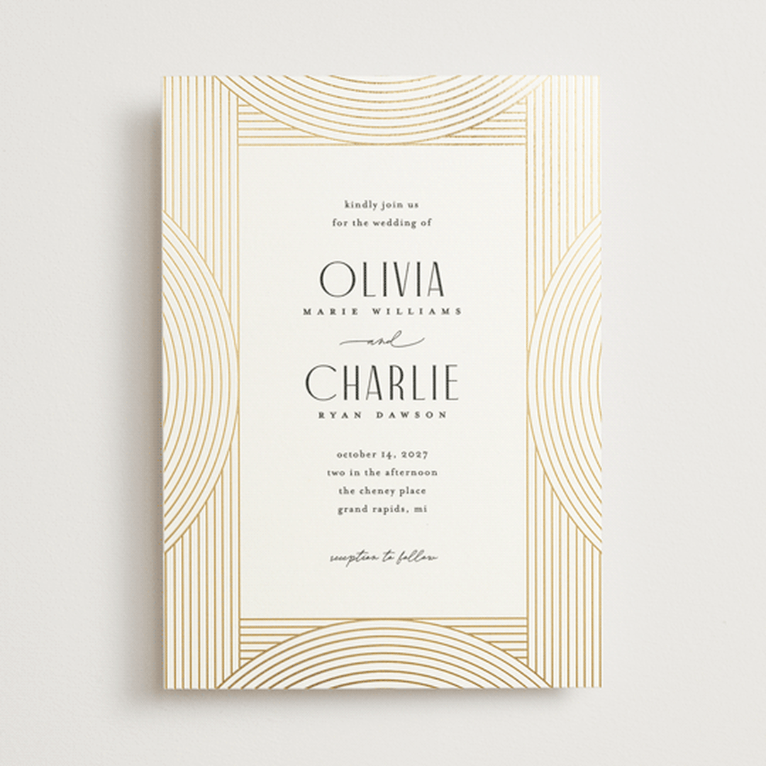 "Moderne" - Wedding Invitations in Snow by Pixel and Hank - Front