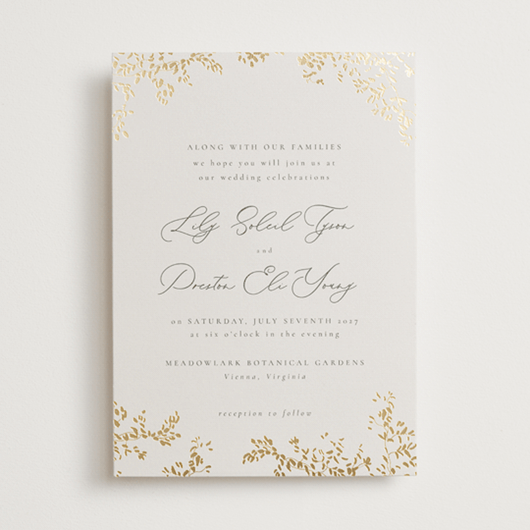 "forever and a day" - Wedding Invitations in Luxe Neutral by Design Lotus - Front