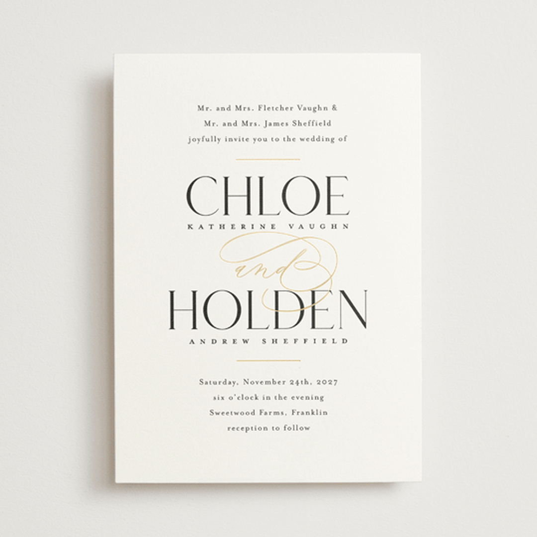 "Idyllic" - Wedding Invitations in Sugar by Jessica Williams - Front