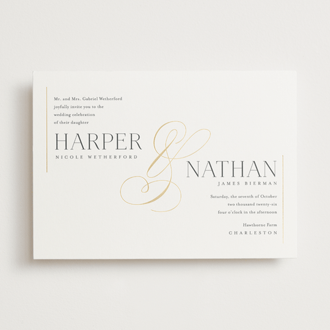 "Fantasia" - Wedding Invitations in Sugar by Jessica Williams - Front
