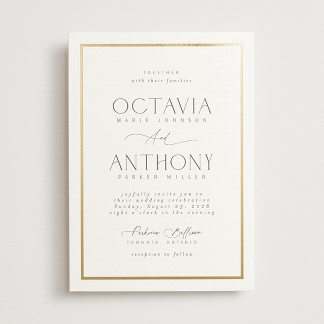 "Regal" - Wedding Invitations in Porcelain by Nicole Walsh - Front