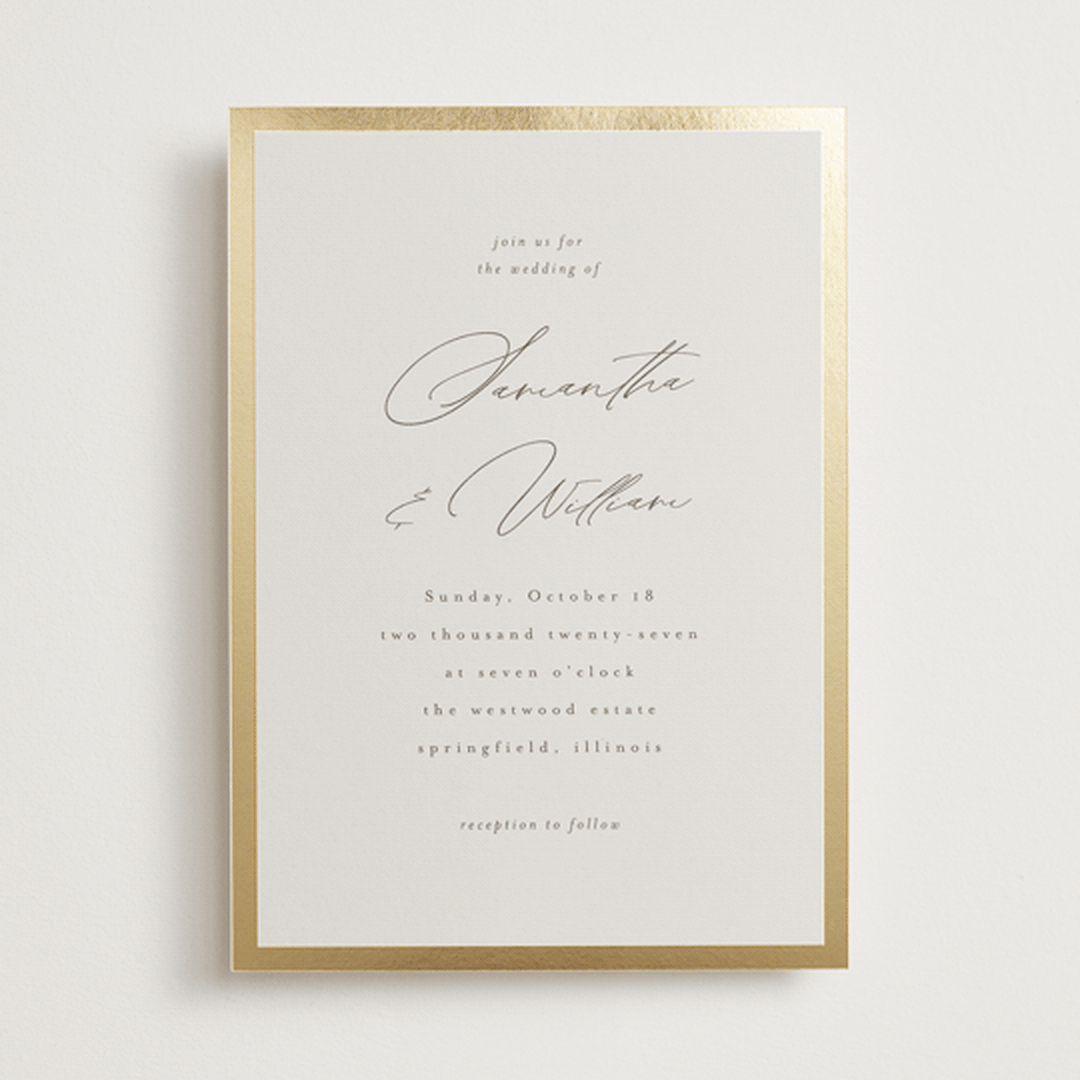 "Surround" - Wedding Invitations in Sand by Nicole Walsh - Front