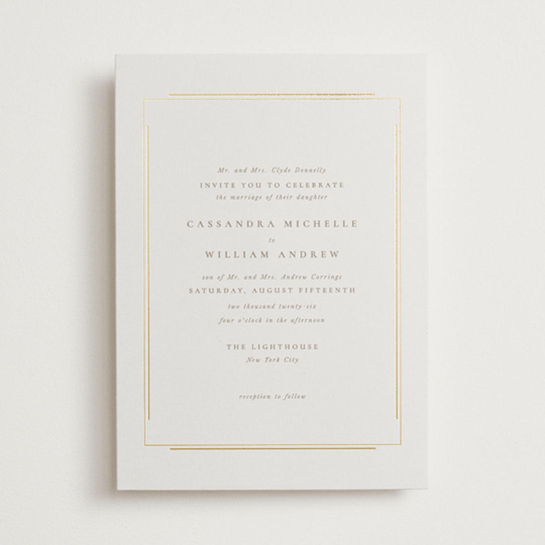 "Illusion" - Wedding Invitations in Sand by Jackie Mangiolino - Front