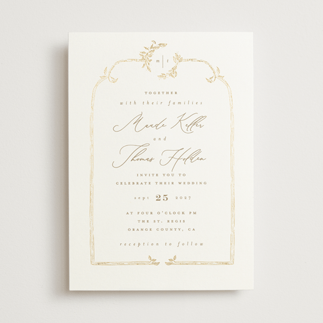 "Reflection" - Wedding Invitations in Porcelain by Leah Bisch - Front