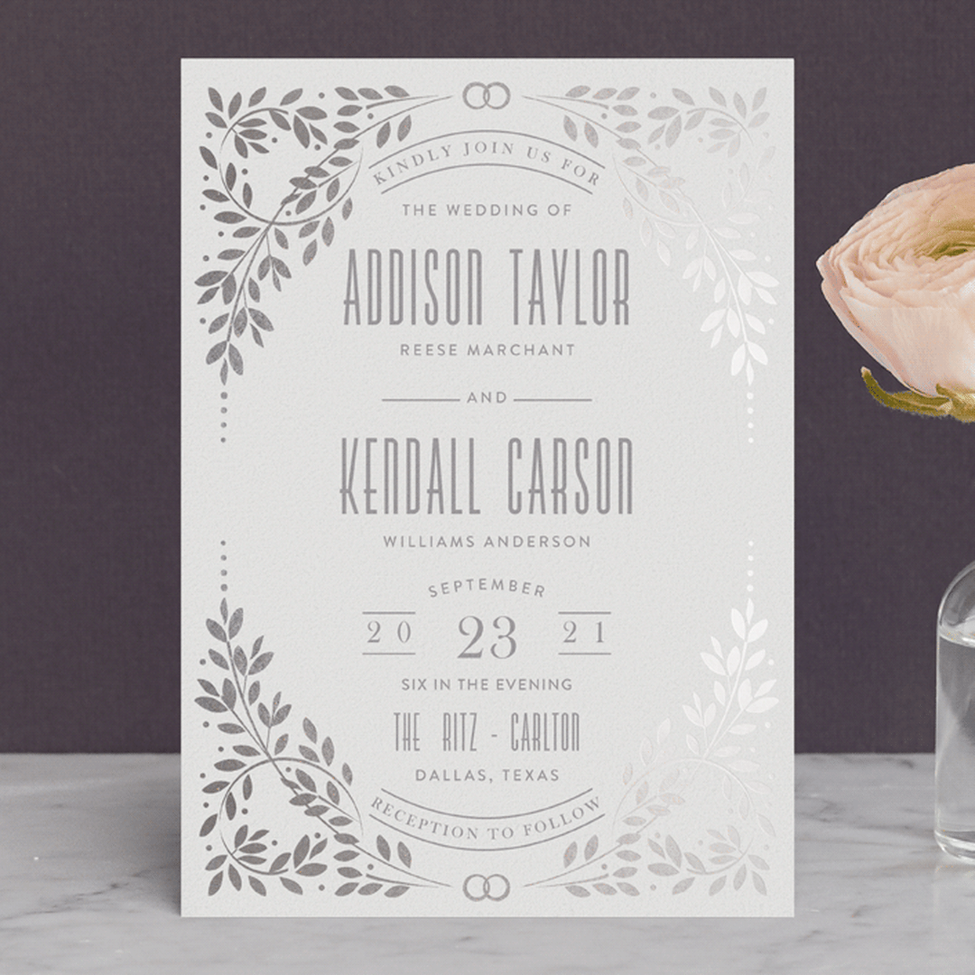 Silver foliage frame