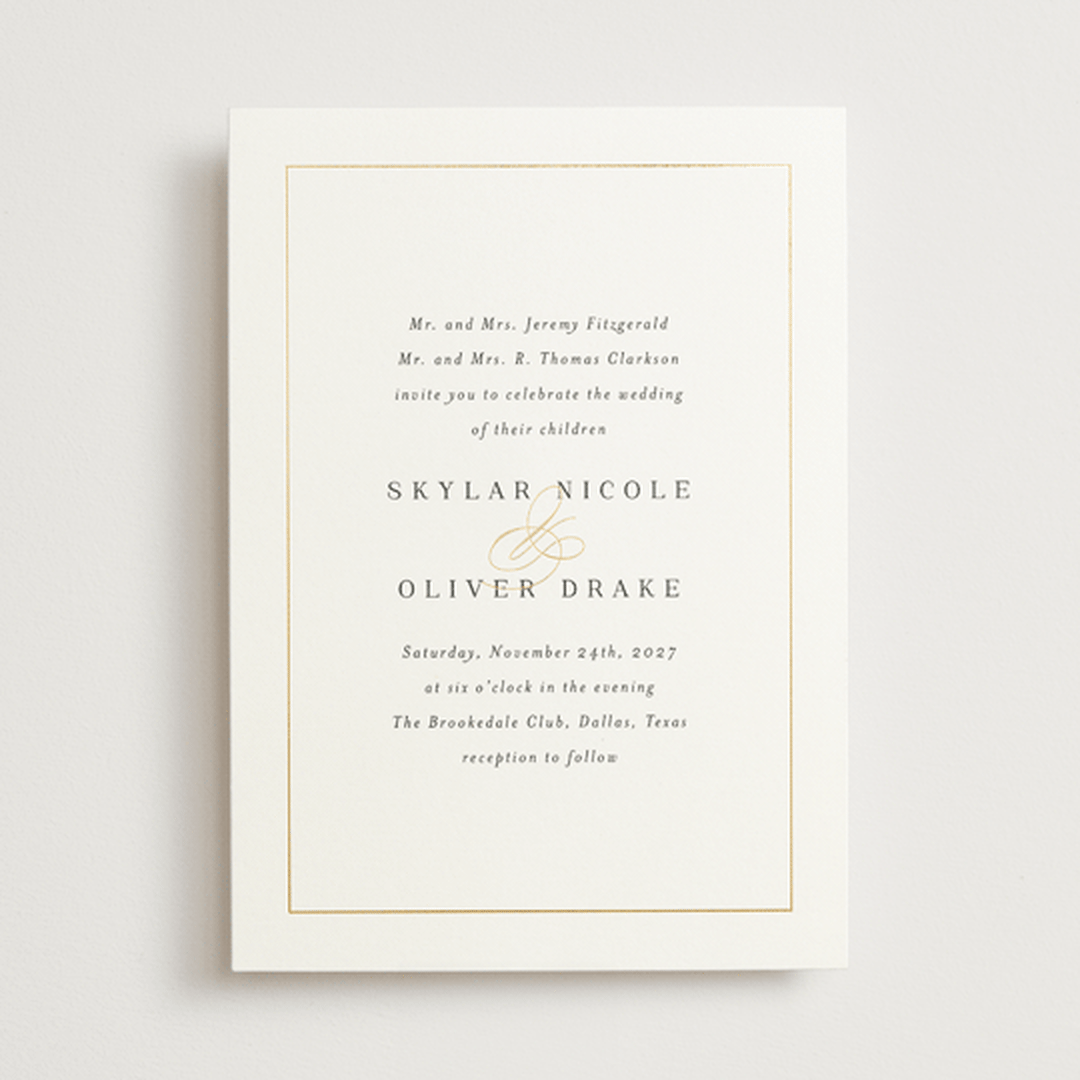"Bianca" - Wedding Invitations in Sugar by Jessica Williams - Front