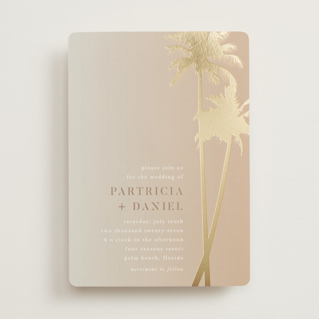 "Sunset by the Sea" - Wedding Invitations in Tan by lulu and isabelle - Front