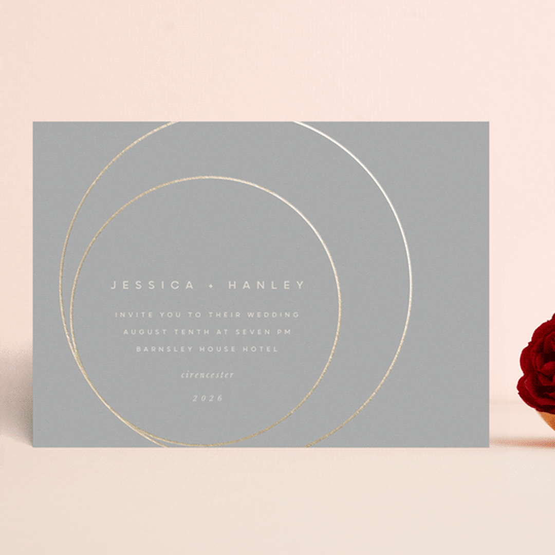 "lili" - Wedding Invitations in Ash by Lori Wemple - Front