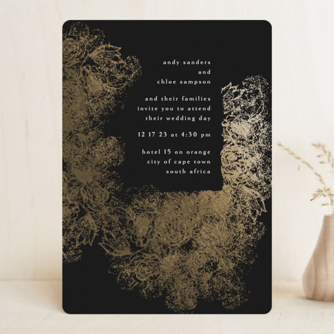 "fairytale dust" - Wedding Invitations in Midnight by Phrosné Barwood - Front
