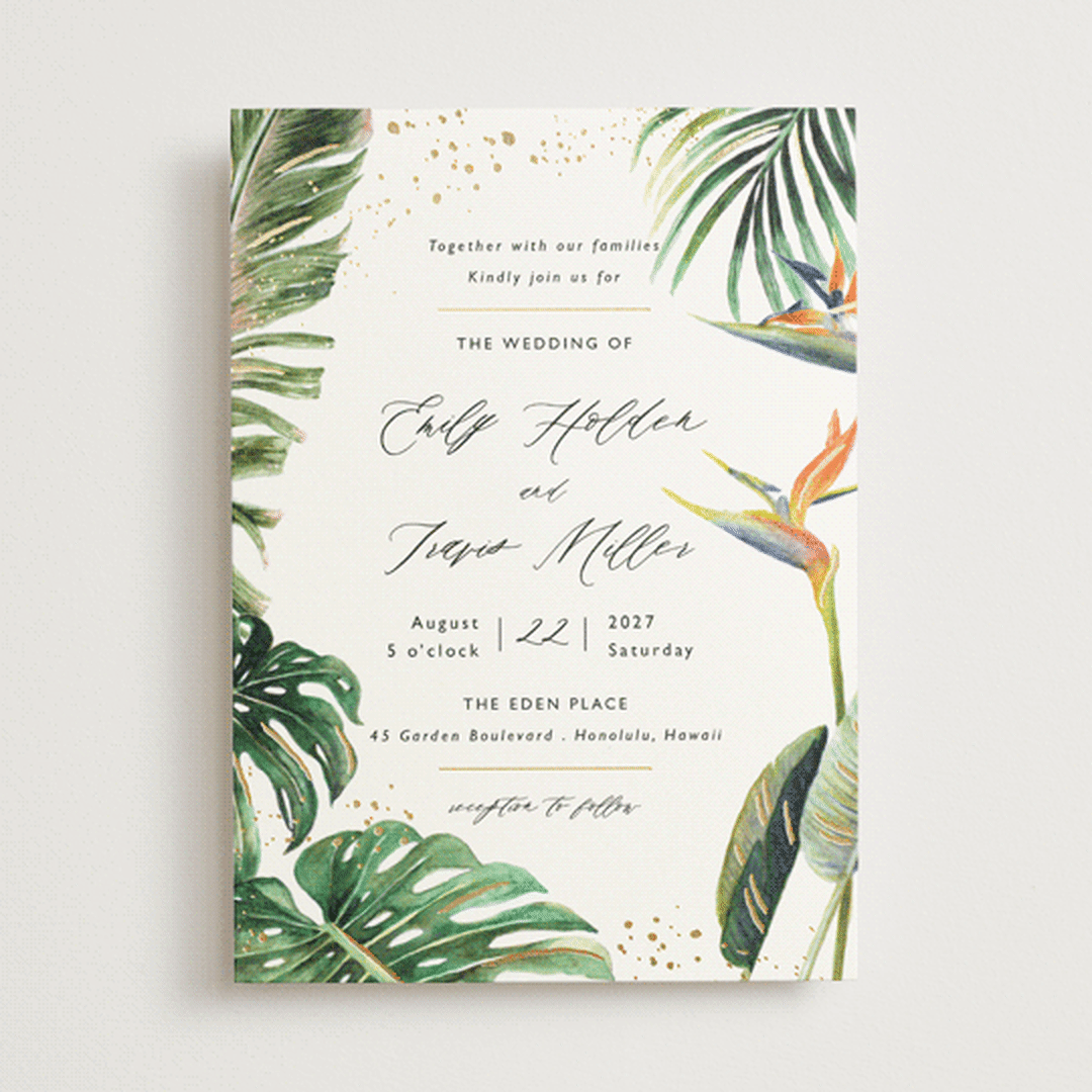 "Our Paradise" - Wedding Invitations in Tropical by Elly - Front