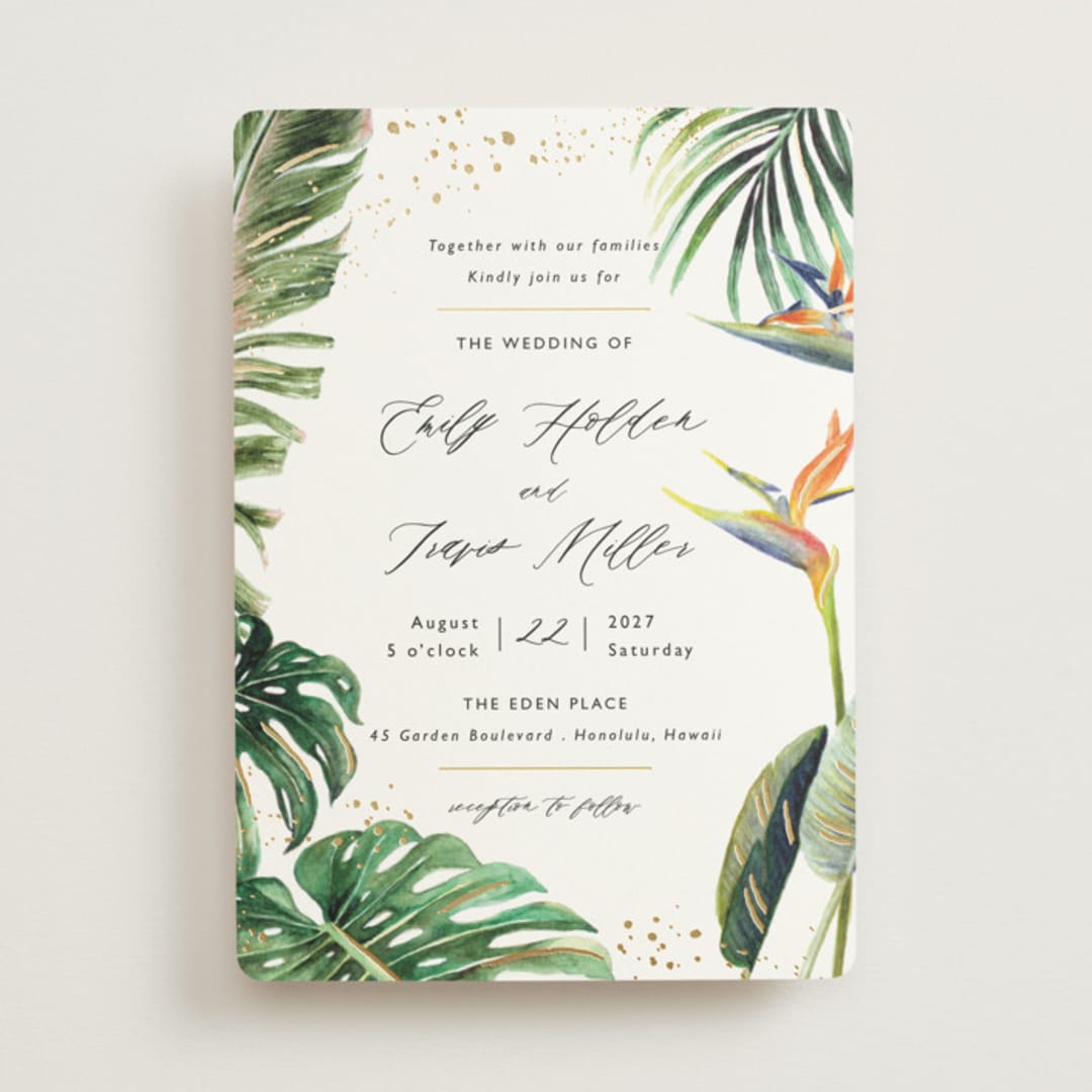 "Our Paradise" - Wedding Invitations in Tropical by Elly - Front