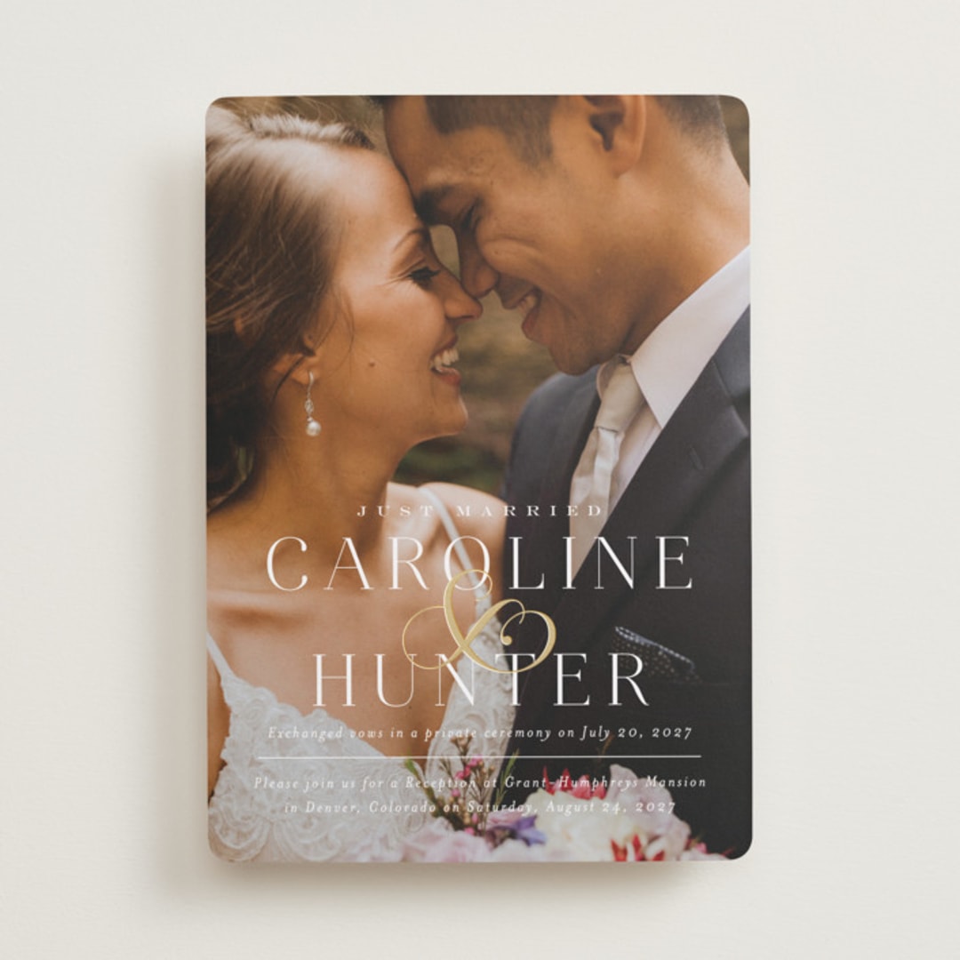 "Entwine" - Wedding Invitations in Pearl by Jennifer Postorino - Front