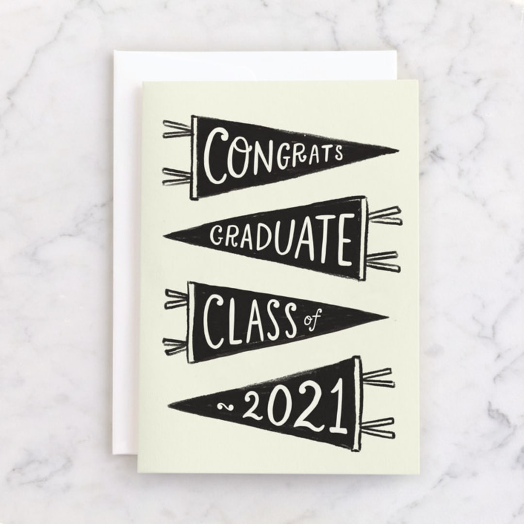 "Pennants" - Single Greeting Cards in Ink by Rachel K. Swanson - Front
