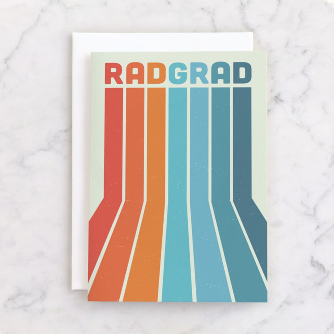 "rad grad" - Single Greeting Cards in Mint by Tennie and Co. - Front