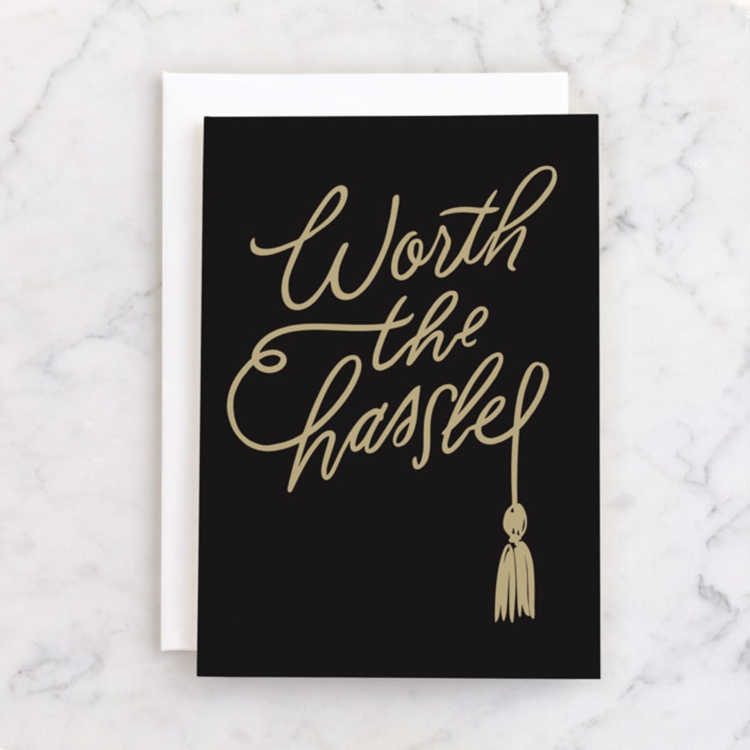 "worth the hassle" - Single Greeting Cards in Ink by Itsy Belle Studio - Front