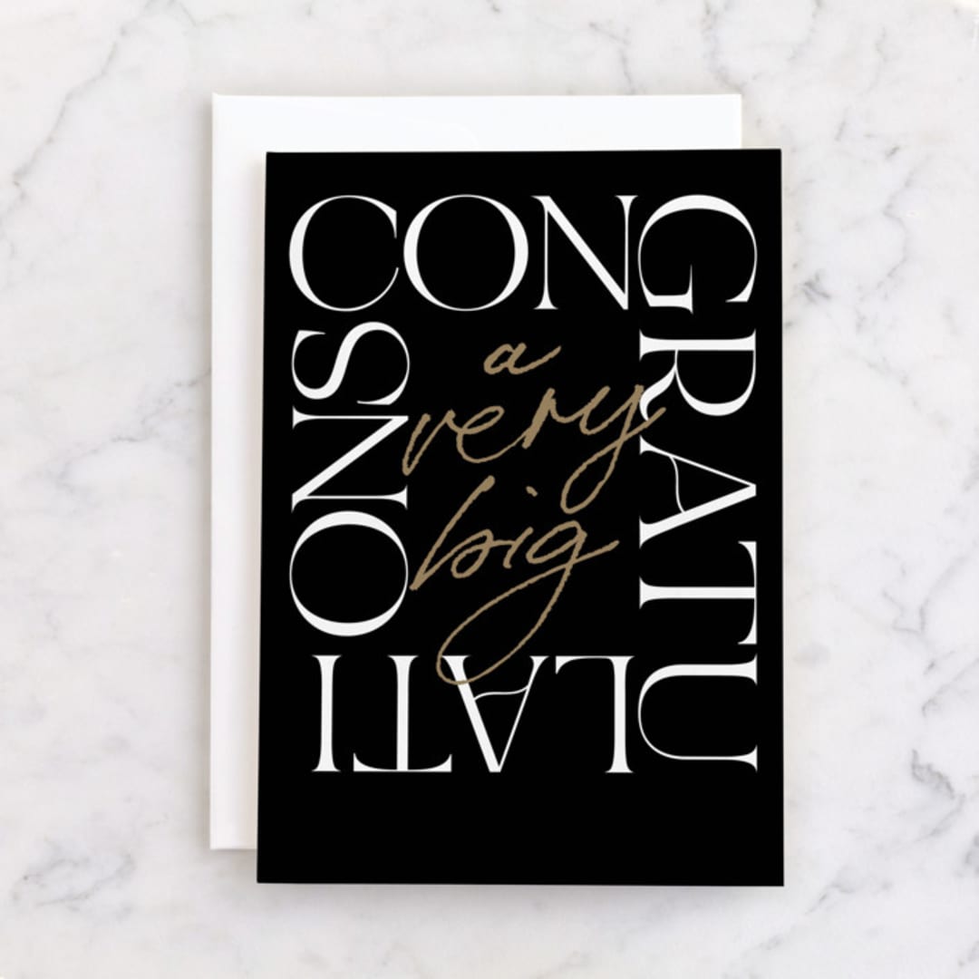 "Turning Congratulations" - Single Greeting Cards in Ink by Owl and Toad - Front
