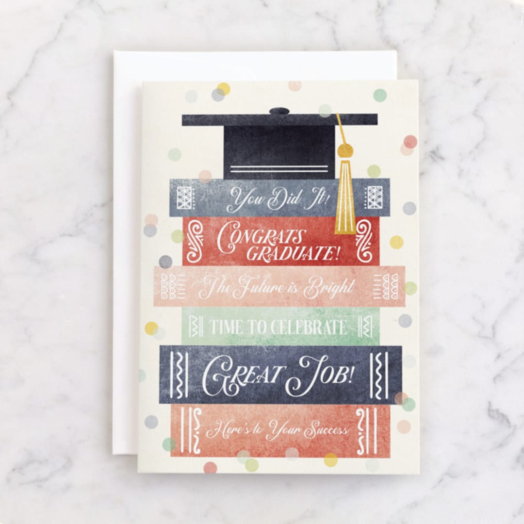 "Congrats, You Did It, Graduate" - Single Greeting Cards in Colorful by Noonday Design - Front