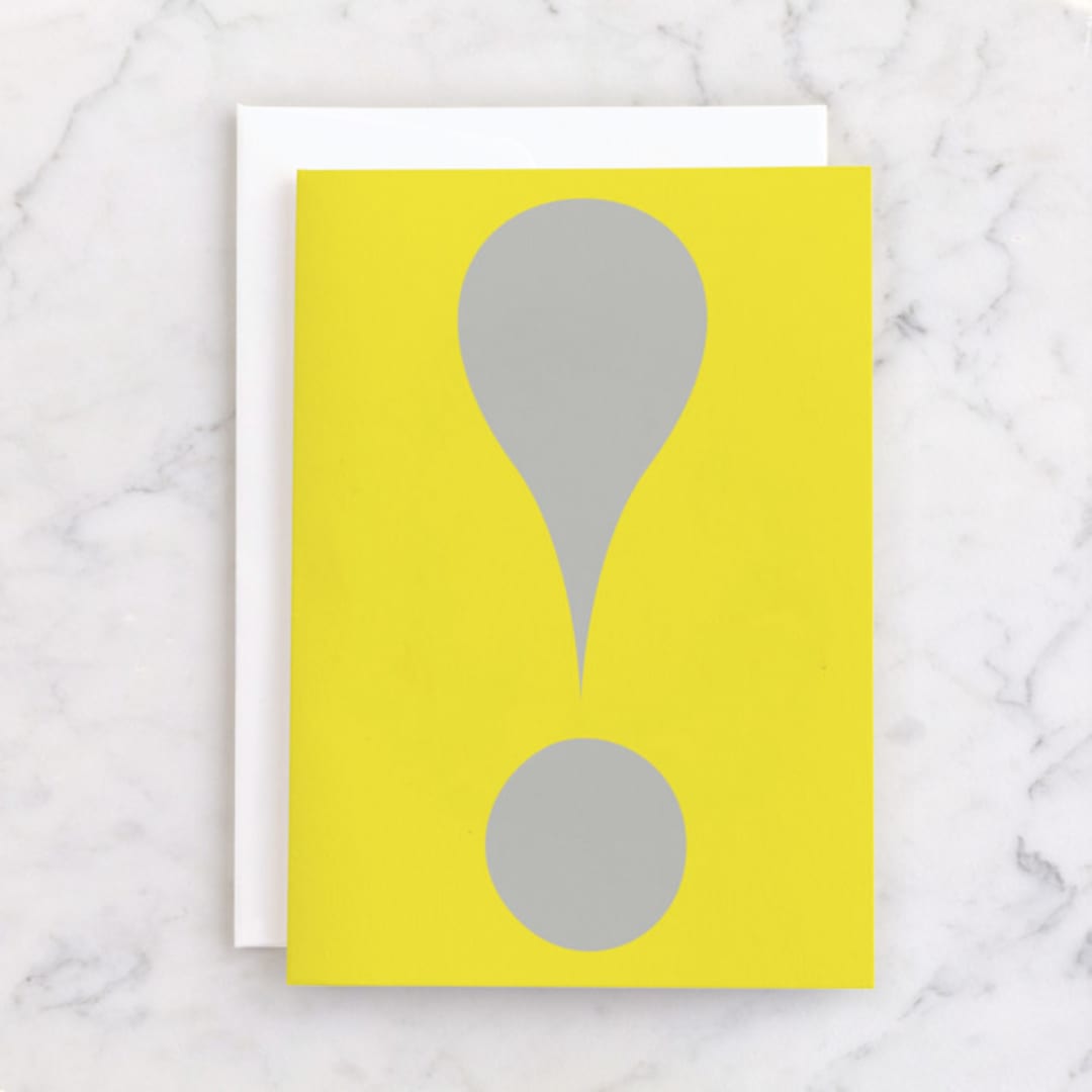 "Exclamation Point" - Single Greeting Cards in Sunray by Alexandra Cohn - Front