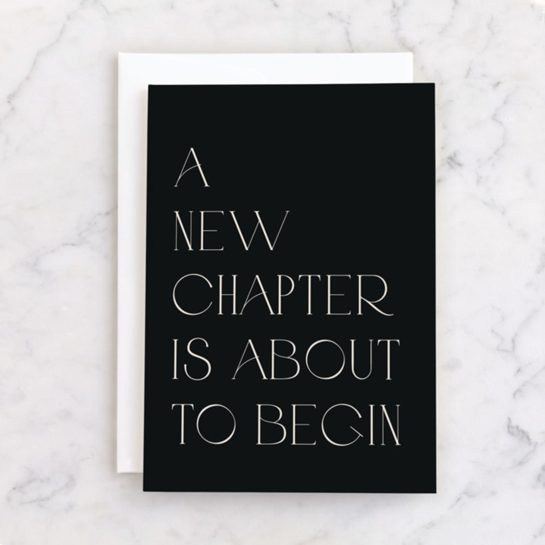 "Chapter one" - Single Greeting Cards in Ink by Ana de Sousa - Front