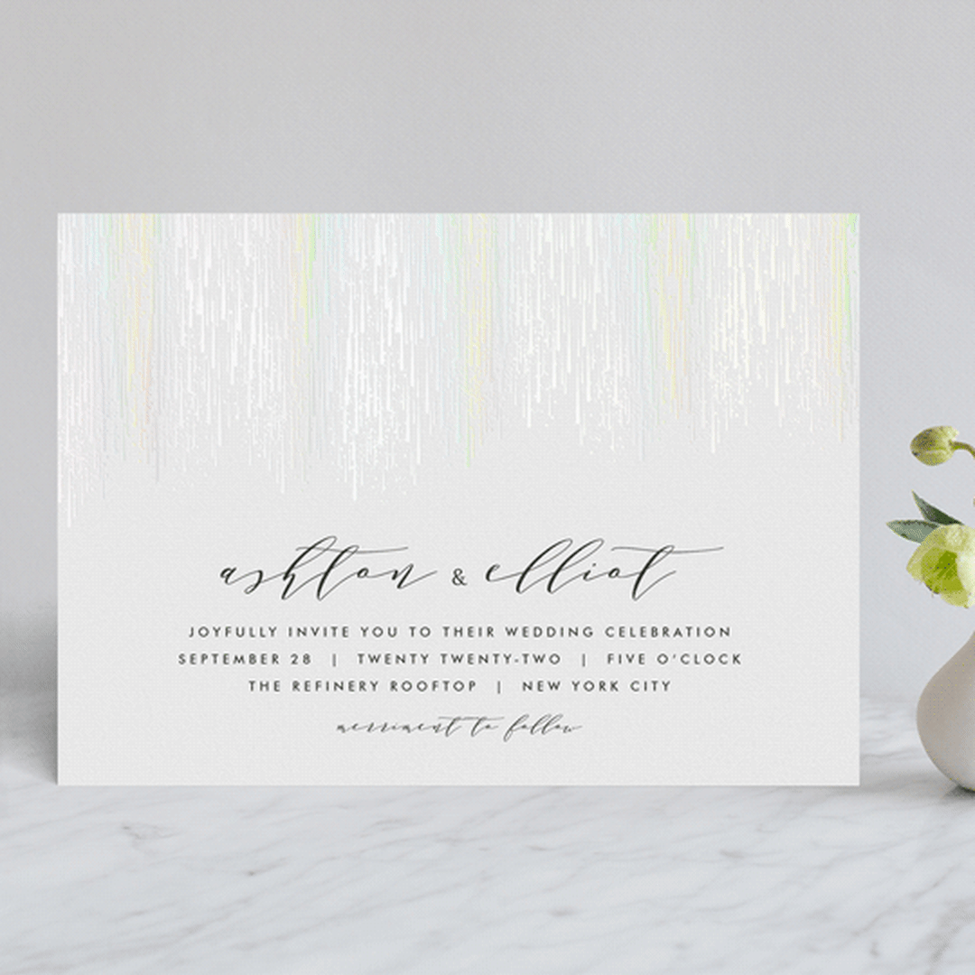 "Sparkle + Shine" - Gloss-Press® Wedding Invitations in Silk by Kristie Kern - Front