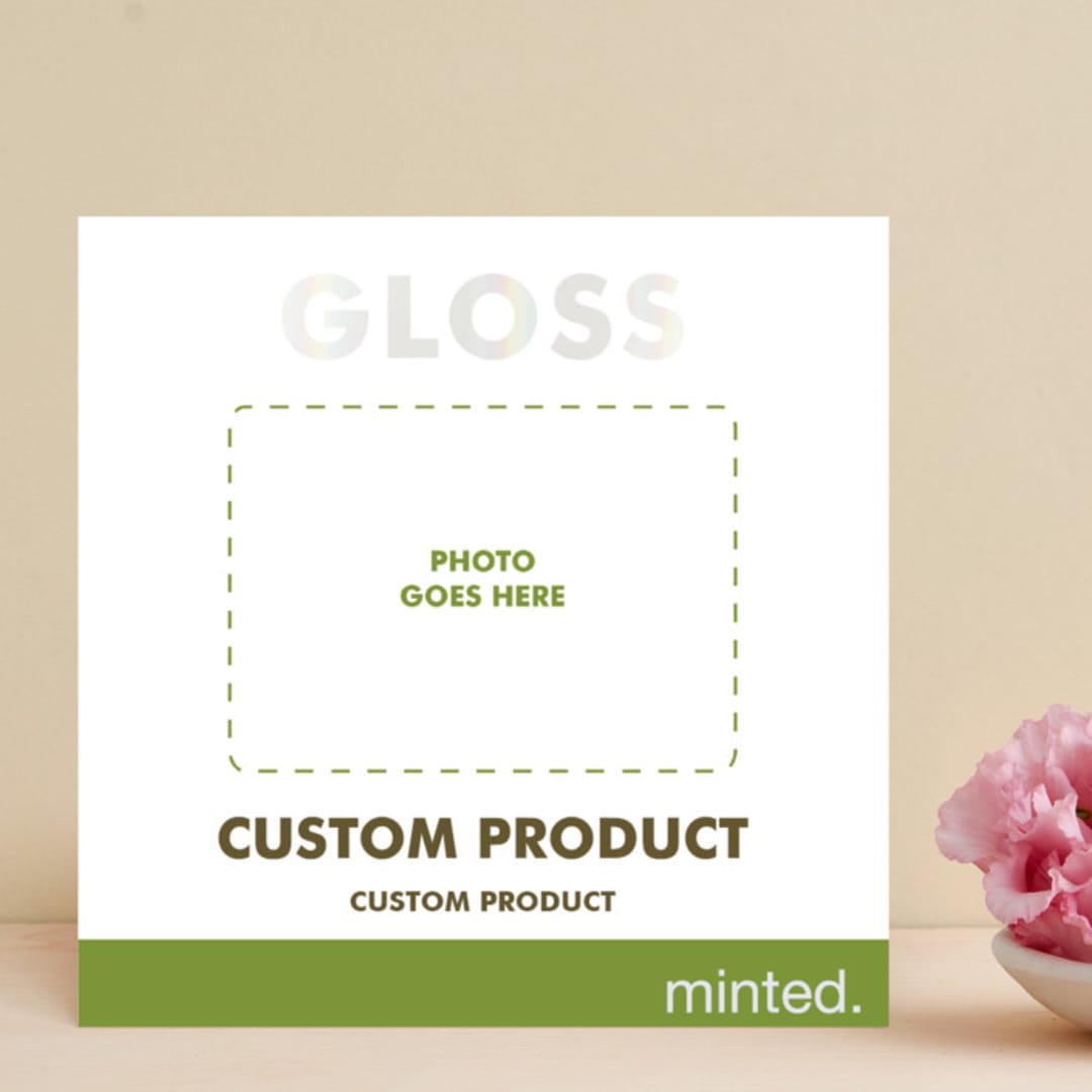 "square" - Gloss-Press® Wedding Invitations in Iridescent Pearl by Minted - Front